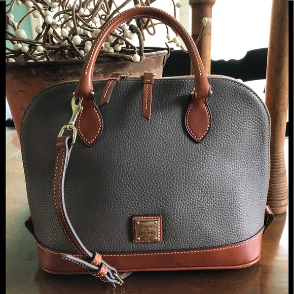 Dooney & Bourke Handbags - Dooney & Bourke Pebble Leather Zip Zip Satchel